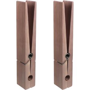 Blulu 2 Pcs 12 Inch Jumbo Wooden Clothespins Large Clothespin Towel Holder Giant Wooden Clothes Pins Large Clothes Clips with Spring for DIY Craft Winter Farmhouse Bathroom Laundry Room(Light Color)