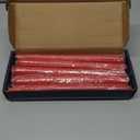 Set of 12 Burgundy Taper Candles for Christmas,10 inch Unscented Dripless Candlesticks - 8 Hours Long Burning for Home Decor, Wedding, Parties and Special Occasions (Red)