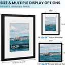 16x20 Picture Frame Set of 2, Wood Frame with Real Glass, Wide Border, 16X20 in