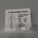 2 x C7 Replacement Bulbs, 25 Pack Halloween Orange LED Bulbs, 0.6W E12 Base for Indoor Outdoor Christmas String Lights, Patio, Party Decor