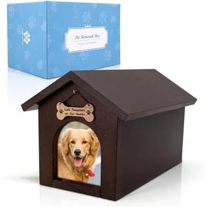 PAWCEPTIVE Dog Urns for Ashes, Pet Memory Box Keepsake with Photo Display and Dog Tag Hook, Personalized Pet Urns for Dogs as a Perfect Dog Memorial or pet Remembrance Gift