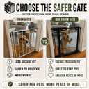 Clear Acrylic Baby Gate, 30.7" Tall, 29.5-37.8" Wide, Black