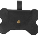 Sosoport Dog Poop Bag Holder Dispenser Reusable Leash Attachment for Convenient Waste Collection for Walking Outdoor Pet Accessory Black Pack of 2