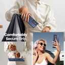 Shields Up for Samsung Galaxy S24 Ultra Case with Stand, Galaxy S24 Ultra Case with Double Ring Holder [Adjustable & Foldable] Protective Translucent Matte Cover for Samsung S24 Ultra - Frosted Blue