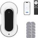 Automatic Window Cleaner Robot With Dual Water Spray,Smart Window Cleaning Washer Machine With 3000pa Suction&AI Path Planning,Perfect Windows Cleaning Robot For HighRise Windows, Tiles And Glass