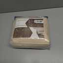 100% Cotton Sheets Queen Size Sheets Deep Pocket Fits 18"-24" Mattress Luxury Soft Breathable Cooling Beige Cotton Queen Sheet Set 4 Pieces Cotton Bed Sheets