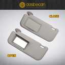 Dasbecan Gray Left Driver Side Sun Visor with Vanity Mirror Compatible with Toyota Corolla 2014 2015 2016 2017 2018 Replaces# 74320-02B50-B0
