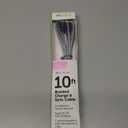 10 Ft Braided Charge For Apple Lightning, Silver