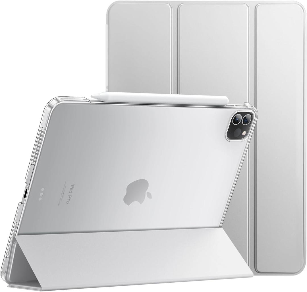 JETech Case ONLY for iPad Pro 11-Inch, 2022/2021/2020/2018 Model, Compatible with Pencil, Cover Auto Wake/Sleep (Silver)