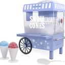 Nostalgia Snow Cone Shaved Ice Machine - Retro Table-Top Slushie Machine Makes 20 ICY Treats - Includes 2 Reusable Plastic Cups & Ice Scoop - Vintage Blue