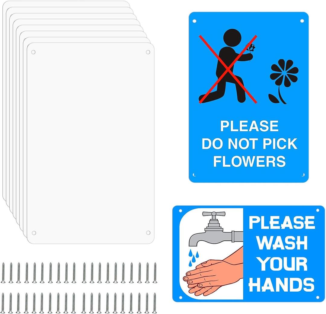 10 Pack 8"x 12" Sublimation Metal Sign Blanks,0.45mm Blank Metal Sign for Wall Decor, Room Decor