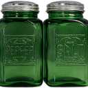 Vintage Salt and Pepper Shakers (Green, Large)