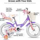 JOYSTAR Unicorn Kids Bike for Girls Ages 2-9 Years Old, 12 14 16 18 Inch Kids Bike with Training Wheels, Doll Seat, Streamers and Basket, Toddler Girl Bicycle, Multiple Colors