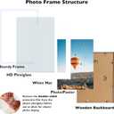 JCJMY 16.5x23.4 A2 Picture Frame White with 11.7x16.5 A3 Mat, Display Photo 11.7x16.5 with Mat or 16.5 x 23.4 Without Mat, Wall Hanging Large Frame with Plexiglass, White