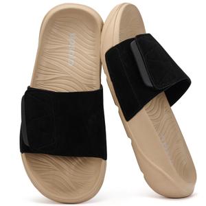 UPSOLO Men's Recovery Sandals with Plantar Fasciitis Arch Support, 8.5-9.5 Yellow