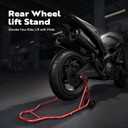 SPECSTAR Motorcycle Stand, 441 Lbs Capacity Rear Wheel Lift with U+L Adjustable Swingarm Spool, Heavy Duty Paddock Stand fit for BMW Suzuki Yamaha Honda Kawasaki, Red