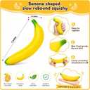Bannana Squishy Toy, Giant Banana Squishy, Banana Squishys Jumbo, Soft Jumbo Squishys Bananas Toys, Soft PU Foam (7 Inch)