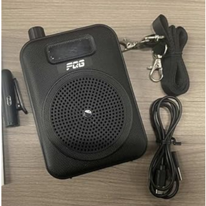 Wireless Voice Amplifier with Wireless Lavalier Mic, Portable Voice Amplifier for Teachers, Instructors, Tour Guides, Bluetooth Speaker with Strap Support USB, Rechargeable (Matte Black)