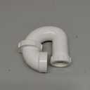 P Trap PVC 1.5 Inch | Leak & Odor Proof Drain Kit for Bathroom/Kitchen Sink with White Threaded Adapter Ring |1-1/2" White