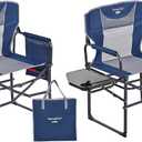 SUNNYFEEL Camping Directors Chair, Heavy Duty,Oversized Portable Folding Chair with Side Table, Pocket for Beach, Fishing,Trip,Picnic,Lawn,Concert Outdoor Foldable Camp Chairs