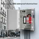 Namunanee Outdoor Electrical Junction Box with High Power Outlet, ABS Water Resistant Enclosure with Internal Mounting Panel & Hinged Cover (16" H* 12" L* 4" W)
