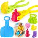LQYoyz 10 Pack Beach Toys Set for Kids, Sand Toys Set for Kids 4-12 with Mesh Bag & Sand Molds, Travel Sand Toys for Beach, Sandbox Toys for Toddlers Kid Age 3-10