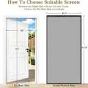 Magnetic Screen Door, Fits Doors Up to 38 x 83 Inch, Retractable Screen Door with Track, Hands-Free Self-Closing Mesh, Pet and Kid Friendly for Front, Back and French Doors