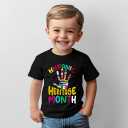 Hispanic Heritage Month Shirt Kids National Hispanic Heritage Month T-Shirt for Toddler Boys & Girls, 2T-8T (Black)