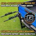 Heavy Duty Hitch Bike Rack for Car Truck SUV with 2” Receiver 4 Bike 240 Lbs Capacity Hitch Mounted Bike Racks Adjustable Spacing Foldable & Tiltable Anti-Sway Straps Easy Assembly