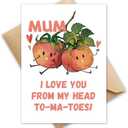 HOMANGA Mothers Day Card for Mom Grandma Grandmother Stepmom Wife, Mother's Day Card from Son or Daughter, Mothers Day Greeting Cards with Envelope, 13x18cm (Tomatoes), Set of 3