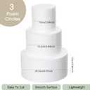 3 Tiers 4" 6" 8" Round Styrofoam Cake Dummies Set 12 Inch Tall White Fake Cake, Dummy Cake for Wedding Cake Supplies Decorating Birthday, Baby Shower Display
