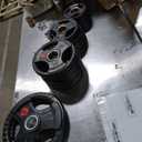 Fitvids Olympic Cast Iron 2-Inch Weight Plates for Strength Training & Weightlifting Home Gym, 255 Pounds Set, Multiple Packages