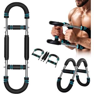 Twister Arm Trainer, 60-110 Lb Adjustable Chest Workout Equipment, Twister Arm Exerciser Shoulder Muscle Training Portable Removable Design for Home Fitness (Blue)