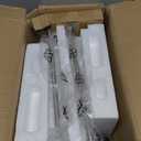 Industrial Touch Control Table Lamps Set of 2 - Brushed Nickel Nightstand Bedside Lamps with 2 USB Ports & AC Outlet, 3-Way Dimmable Desk Lamp for Bedroom Living Room, Glass Shade & LED Bulbs Included