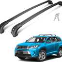 220lbs Lockable Roof Rack Cross Bars | Compatible with Toyota Highlander 2014-2019 XLE Limited & SE LE & LE Plus | Heavy Duty Aluminum Roof Rails Crossbars Rooftop Luggage Carrier