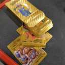 Culaccino 55 PCS Gold Cards Packs Vmax V EX GX Rare Golden Cards Deck Box Gold Foil Card for Fans/Kids/Collectors Gifts (No Duplicates) (Golden)