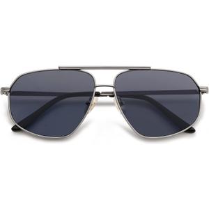 SOJOS Retro Hexagon Aviator Sunglasses for Women Men Trendy Vintage UV400 Protection Shades SJ1200 (Gunmetal/Dark Grey)
