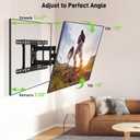 USX Mount UL Listed TV Wall Mount for 42"-85" TVS, Fits 16" 18" or 24" Studs, Full Motion TV Mount Swivel Tilt Extension TV Bracket with Dual Articulating Arms, Max VESA 600x400mm, Load 110lbs