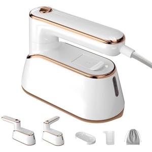 GIEBYIE Travel Steamer, Premium Travel Steamer for Clothes Portable in Travel Mini Size, 1300W Efficient Fast-Heating Travel Iron Mini with Steam, Delicate Iron Steamer Excellent for Trip (White)