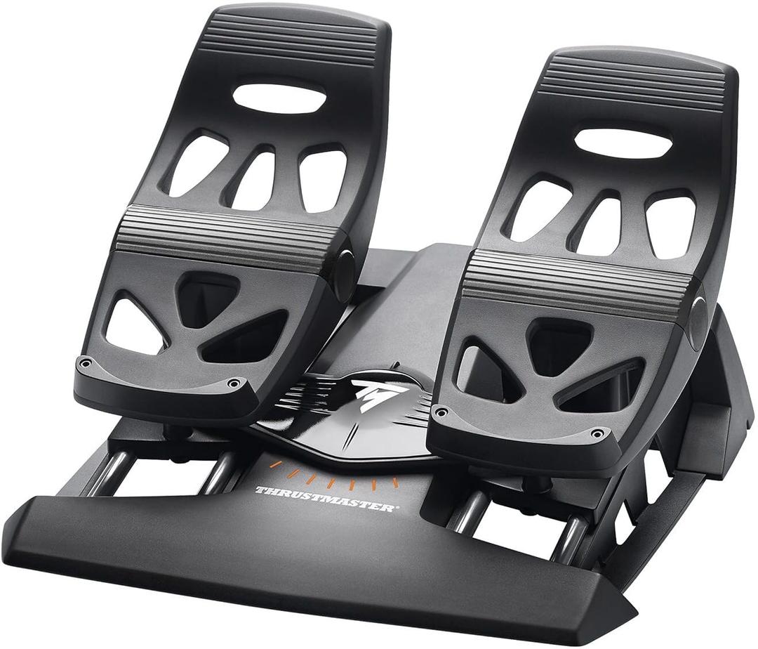 Thrustmaster TFRP Flight Rudder Pedals Realistic Flight Simulator Controls with Sliding Rail System for Smooth Precision - Compatible with PS5, Xbox Series X|S & PC