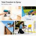 Tilswall Brushless Cordless Paint Sprayer Compatible with Dewalt 20V Battery (Battery Not Included), Easy Side-Fill, Electric HVLP Spray Paint Gun for House Painting, Furniture, Cabinets, Outdoor