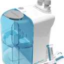 NASALFRESH MD - Dual Powered Nasal Irrigation System Nasal Rinse and Wash - Sinus Decongestant Relief System w/ 30 Saline Packets - Rechargeable - 1 Set of Nose Pillows - Snoring Remedy