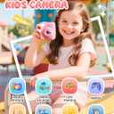Kids Camera Instant Print, 1080P HD Kids Instant Camera with 32G Card & 3 Rolls Print Paper, Portable Toddler Toy, Christmas Birthday Gifts for Boys Girls Age 3-12 (Pink)
