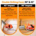 Floor Gap Fixer Tool, Laminate Flooring Tools, Enhanced Vacuum Suction Cup & 6 PCS Sticky Pads for Laminate, Wood, Tile, Vinyl Floor Gap Repair Tool - Durable, Compact, & Efficient Flooring Tools