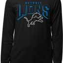 Junk Food Clothing x NFL - Unisex Adult Bold Logo - Officially Licensed Long Sleeve T-Shirt (Black)
