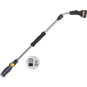 Melnor 65145AMZ RelaxGrip 8-Pattern Pivoting-Head QuickConnects Extension Wand, Black/Yellow