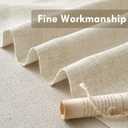 DriftAway Linen Textured Curtain Valances for Windows Light Filtering 3 Inch Rod Pocket Farmhouse Country Rustic Kitchen Valances for Bedroom Living Room Bathroom 14 inch Length Beige