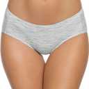 Wealurre Cotton Bikini Women's Breathable Panties Seamless Comfort Underwear (Gray, S)