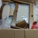 COLAMY Wooden Dining Chairs count of , Modern Fabric Upholstered Kitchen Side Chairs, Farmhouse Dining Room Chair with Foot Pegs, Beige