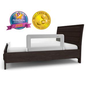ComfyBumpy Bed Rail for Toddlers | Bed Rails for Kids, Twin, Full, Queen & King Size Bed - Adjustable Toddler Bed Rail Guard - Swing Down Baby Bed Side Rail - Gray, Regular (35.5" x 19.5"), Pack of 1 (Grey)